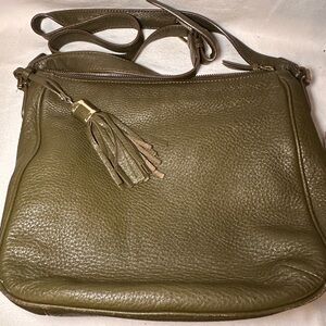 Talbots Olive Leather Crossbody Bag